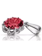 Vintage Jewlery Pendant Ruby Sterling silver 925 vpc008s