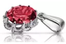 Pendentif Style vintage Rubis Argent sterling 925 vpc008s