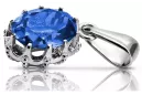 Saphir Sterling Silber 925 Anhänger Vintage Stil vpc008s