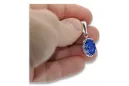 Saphir Argent sterling 925 Pendentif Style vintage vpc008s
