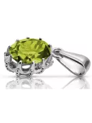 Gelber Peridot Sterling Silber 925 Anhänger Vintage Schmuck vpc008s