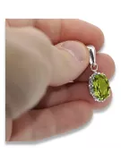 Gelber Peridot Sterling Silber 925 Anhänger Vintage Schmuck vpc008s