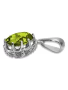 Gelber Peridot Sterling Silber 925 Anhänger Vintage Schmuck vpc008s