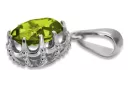Gelber Peridot Sterling Silber 925 Anhänger Vintage Schmuck vpc008s