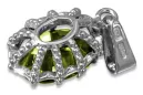 Gelber Peridot Sterling Silber 925 Anhänger Vintage Schmuck vpc008s