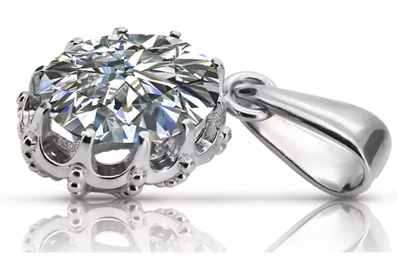 Pandantiv Vintage bijuterii Zircon Lira sterlină de argint 925 vpc008s