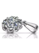 Pandantiv Vintage bijuterii Zircon Lira sterlină de argint 925 vpc008s