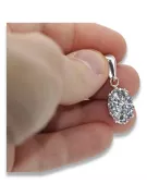 Pandantiv Vintage bijuterii Zircon Lira sterlină de argint 925 vpc008s