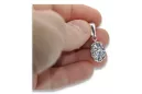 Pendentif Zircon Argent sterling 925 Vintage vpc008s