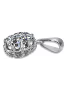 Pendentif Zircon Argent sterling 925 Vintage vpc008s