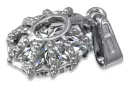 Pandantiv Vintage bijuterii Zircon Lira sterlină de argint 925 vpc008s