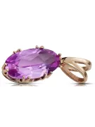 Pendentif Vintage style améthyste Original Vintage 14K Rose Gold vpc019r