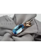 Originales Vintage-Roségold aus 14 Karat Aquamarin Anhänger Vintage vpc019r