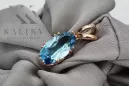 Originales Vintage-Roségold aus 14 Karat Aquamarin Anhänger Vintage vpc019r