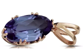 Oro rosa antiguo original de 14k Alejandrita Colgante Joyería vintage vpc019r
