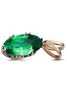 Anhänger Vintage Smaragd Originales Vintage-Roségold aus 14 Karat vpc019r