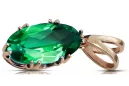 Anhänger Vintage Smaragd Originales Vintage-Roségold aus 14 Karat vpc019r