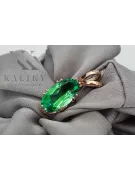 Colgante Esmeralda Oro rosa antiguo original de 14k Joyería vintage vpc019r