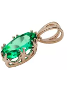 Anhänger Vintage Smaragd Originales Vintage-Roségold aus 14 Karat vpc019r