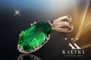 Оригінальне вінтажне рожеве золото 14 карат Смарагд Кулон Вінтаж стиль vpc019r