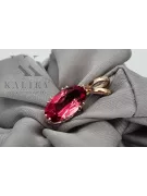 Bijoux vintage Pendentif Rubis Or rose 14 carats vintage d'origine vpc019r