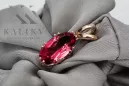 Anhänger Rubinrot Originales Vintage-Roségold aus 14 Karat Vintage Handwerk vpc019r