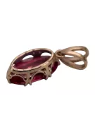 Anhänger Rubinrot Originales Vintage-Roségold aus 14 Karat Vintage Handwerk vpc019r