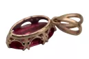 Anhänger Rubinrot Originales Vintage-Roségold aus 14 Karat Vintage Handwerk vpc019r