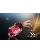 Bijoux vintage Pendentif Rubis Or rose 14 carats vintage d'origine vpc019r