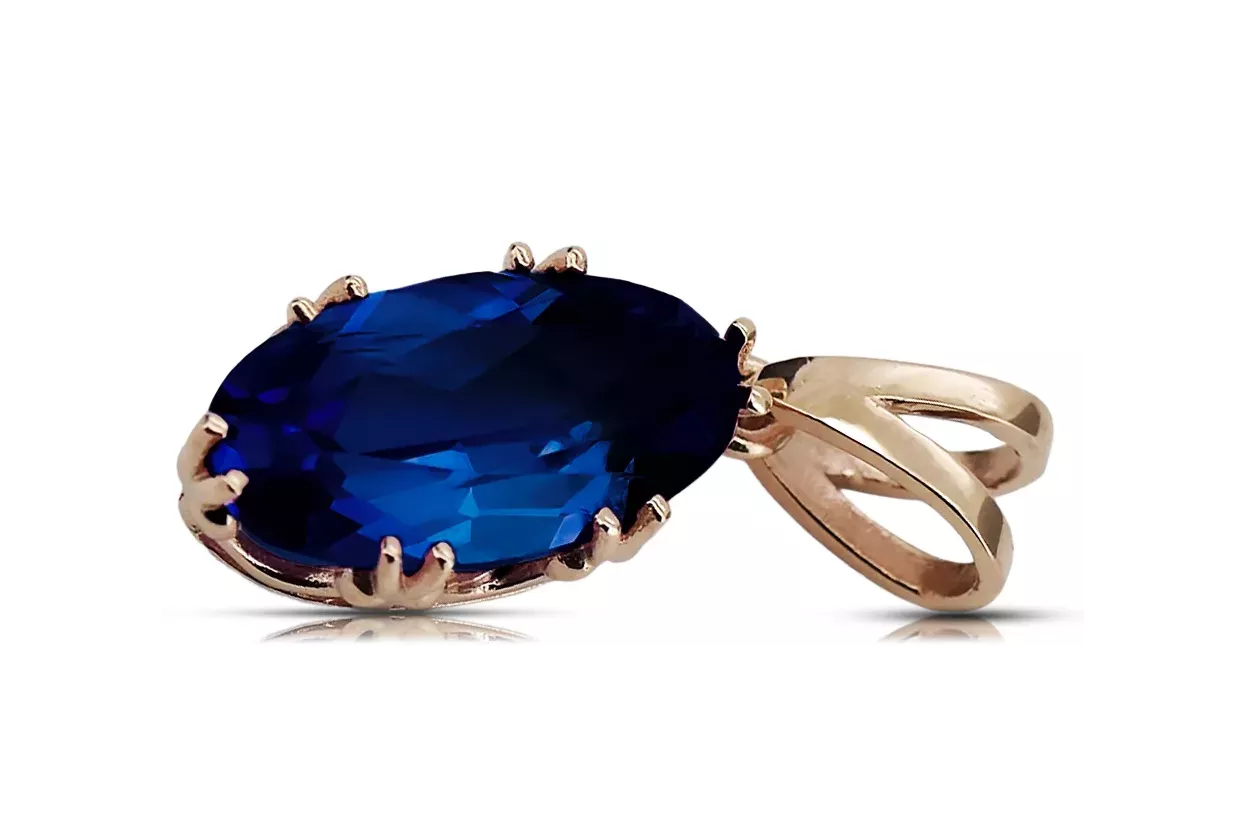 Pendentif Vintage Saphir Or rose 14 carats vintage d'origine vpc019r Pendentif Vintage Saphir Or rose 14 carats vintage d'origine vpc019r