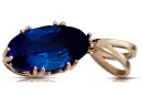 Zafiro Oro rosa antiguo original de 14k Colgante Estilo vintage vpc019r