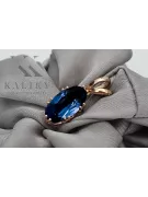 Pandantiv Safir Original vintage din aur roz de 14k Vintage bijuterii vpc019r
