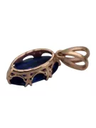 Pendentif Vintage Saphir Or rose 14 carats vintage d'origine vpc019r