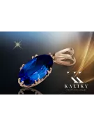 Pandantiv Safir Original vintage din aur roz de 14k Vintage bijuterii vpc019r