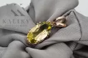 Anhänger Vintage Stil Gelber Peridot Originales Vintage-Roségold aus 14 Karat vpc019r