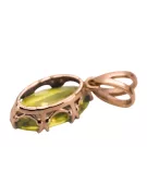 Yellow Peridot Original Vintage 14K Rose Gold Pendant Vintage style vpc019r