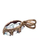 Pendentif Vintage Zircon Or rose 14 carats vintage d'origine vpc019r