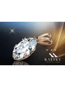 Anhänger Zirkon Originales Vintage-Roségold aus 14 Karat Vintage Schmuck vpc019r