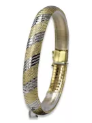 Amarillo blanco italiano 14k oro fantasía pulsera cbt003yw