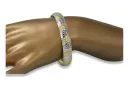 Amarillo blanco italiano 14k oro fantasía pulsera cbt003yw