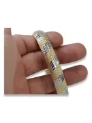 Amarillo blanco italiano 14k oro fantasía pulsera cbt003yw