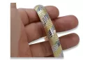 Amarillo blanco italiano 14k oro fantasía pulsera cbt003yw