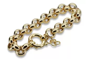 Italiană galben 14k aur Anchor brățară cb025y