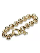 Italiană galben 14k aur Anchor brățară cb025y