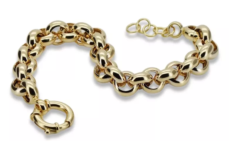 Bracelet d’ancrage en or jaune italien 14 carats cb025y Bracelet d’ancrage en or jaune italien 14 carats cb025y