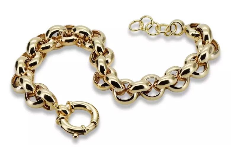 Bracelet d’ancrage en or jaune italien 14 carats cb025y Bracelet d’ancrage en or jaune italien 14 carats cb025y