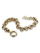 Italiană galben 14k aur Anchor brățară cb025y