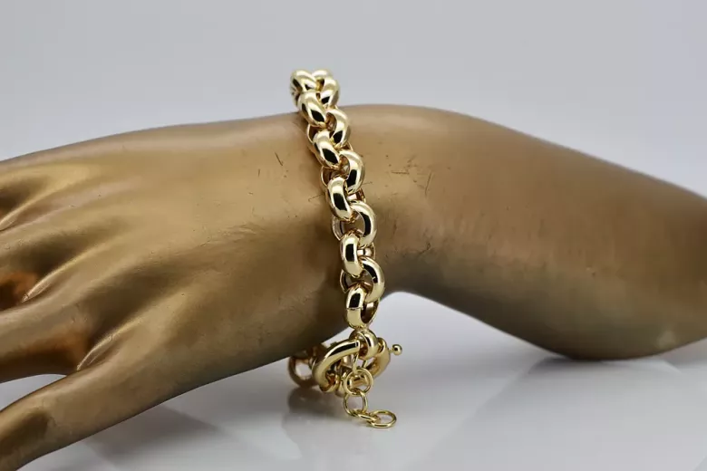 Bracelet d’ancrage en or jaune italien 14 carats cb025y Bracelet d’ancrage en or jaune italien 14 carats cb025y
