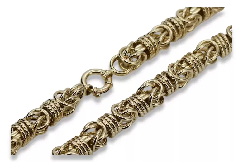 Bracelet d’ancrage en or jaune italien 14 carats cb009y