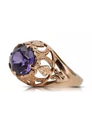 Ruso soviético rosa 14k 585 oro Alexandrite Ruby Esmeralda anillo Zircon vrc080